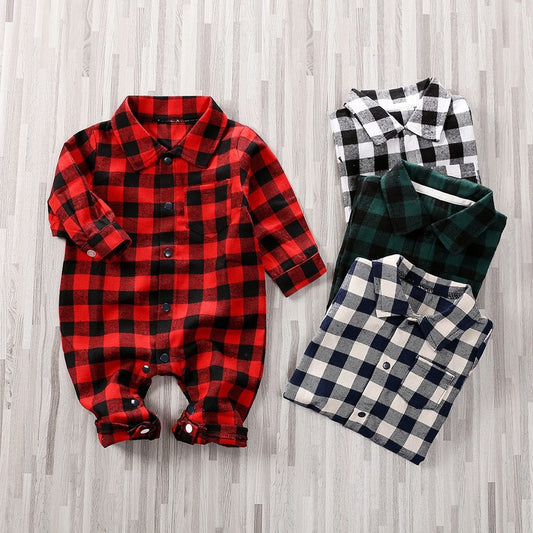 Classic Baby Plaid Flannel Onesie