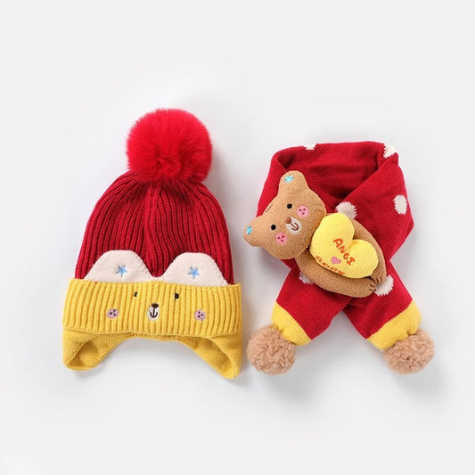 Children's Wool Hat & Scarf Set