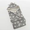 Luxury Fleece Hooded Baby Swaddle