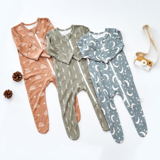 Bamboo Fiber Nature Footed Pajamas