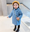 Girl's Double-breasted Winter Woolen Coat