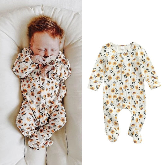 Baby Floral Footed Pajamas