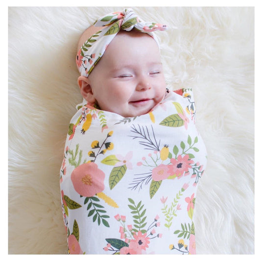 Baby Swaddle Wrap + Headband