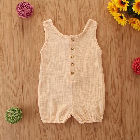 Linen Baby Romper