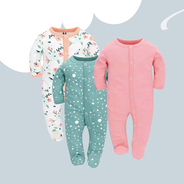 Baby Long Sleeve Footed Pajama Bundle