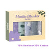 100% Bamboo Cotton 5pcs Muslin Blanket Gift Set