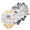 3-Piece Cartoon Cotton Bodysuit Set