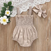 Baby Girl Suspender Romper & Headband Set