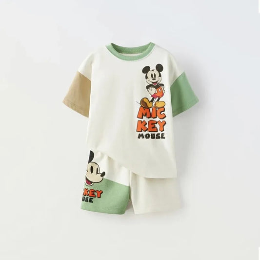 Disney Mickey Mouse Printed Kids Shorts & Tee Summer 2pc/set