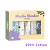 100% Bamboo Cotton 5pcs Muslin Blanket Gift Set