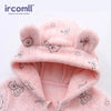 Warm Fleece Baby Hooded Jumpsuit