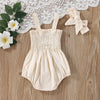 Baby Girl Suspender Romper & Headband Set