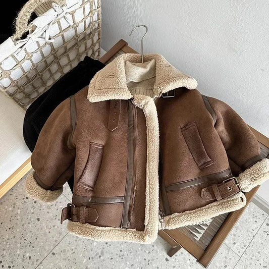 Child's Fleece Aviator Winter Jacket