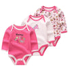 3-Piece Cartoon Cotton Bodysuit Set