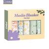 100% Bamboo Cotton 5pcs Muslin Blanket Gift Set