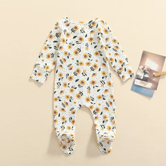 Baby Floral Footed Pajamas